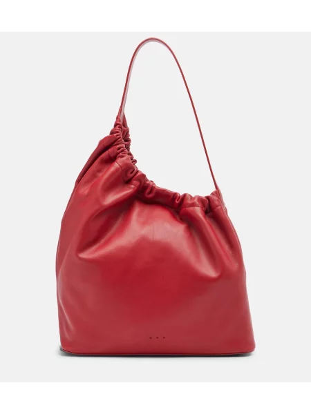 Kožená kožená taška Aesther Ekme červená