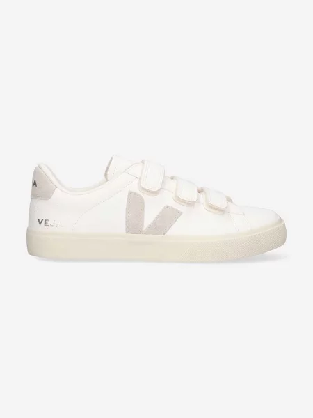 Sneakerși Veja cu autograf alb