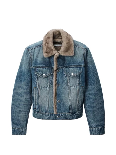 Geacă de blugi Alexander Wang nurcă albastru