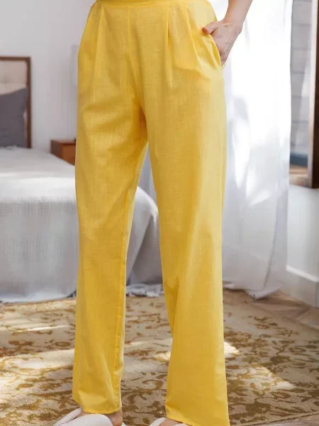 Женские брюки жовті