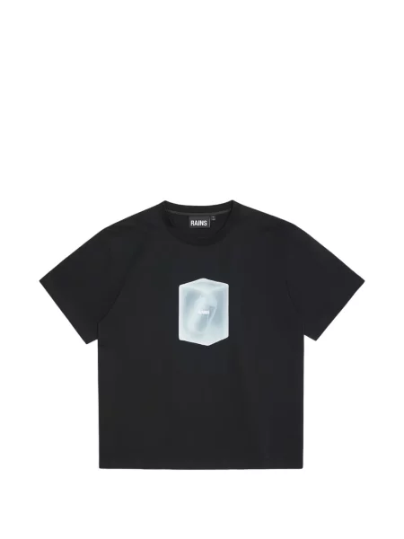 Tricou Rains cu imagine clasic negru