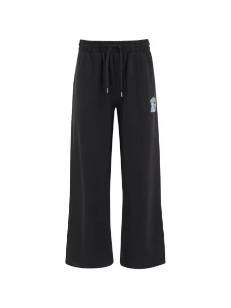 Pantaloni Casablanca alergare cu autograf negru