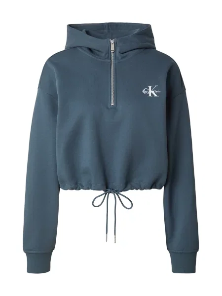 Palton Calvin Klein Jeans cu glugă verde