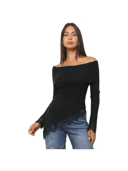 Top La Modeuse negru
