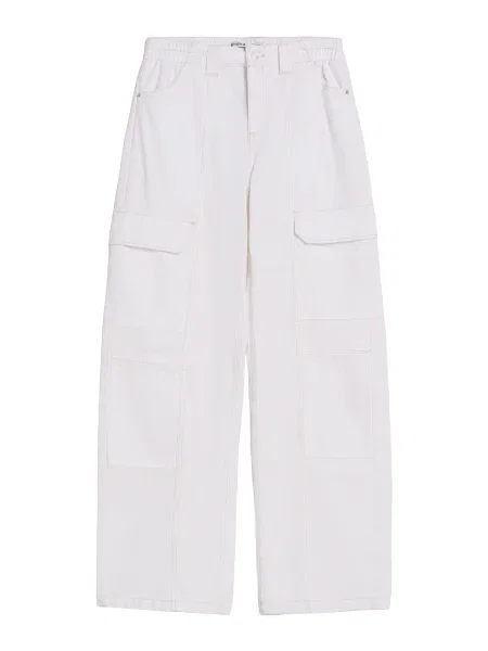 Bershka Pantaloni alb