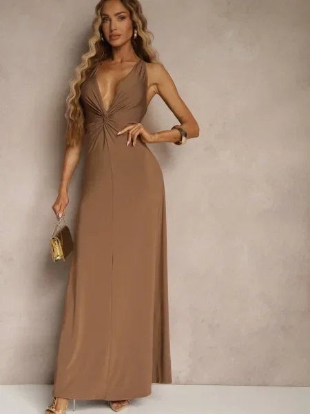 Rochie Folonea maro