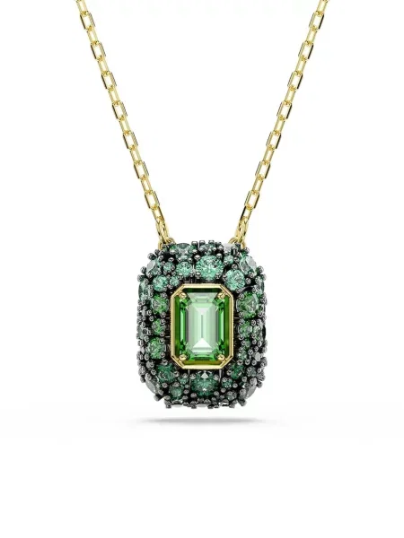 Swarovski naszyjnik dziecięcy pozłacany z cyrkonią SUBLIMA zielony