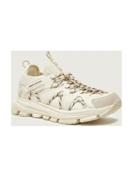 Armani Exchange Sneakers cu adaos de piele