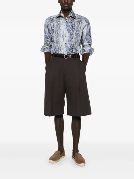 Cămașă Etro cu imagine cu model paisley albastru