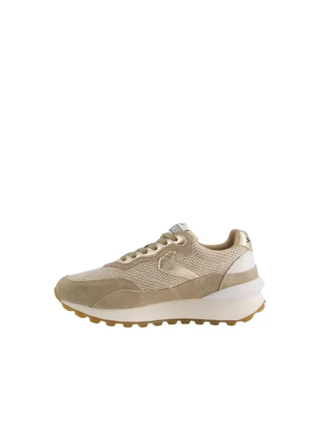 Sneakersy Voile Blanche skórzane beżowe