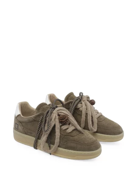 Sneakerși D.a.t.e. din piele de căprioară verde