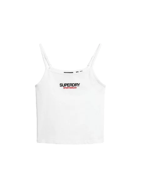 Top Superdry cu autograf alb