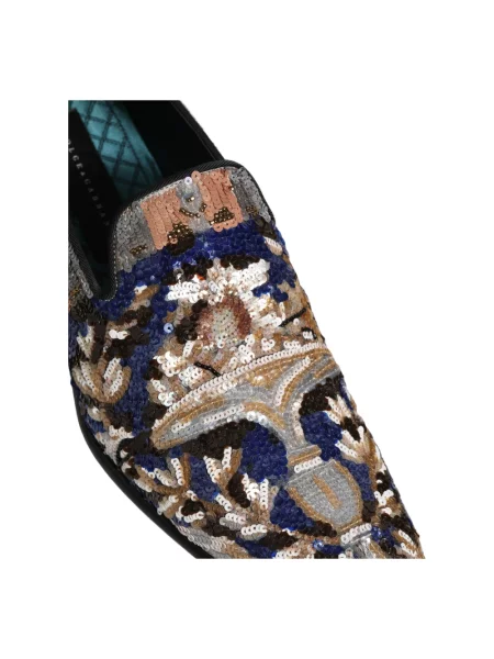 Haftowane półbuty Dolce And Gabbana skórzane