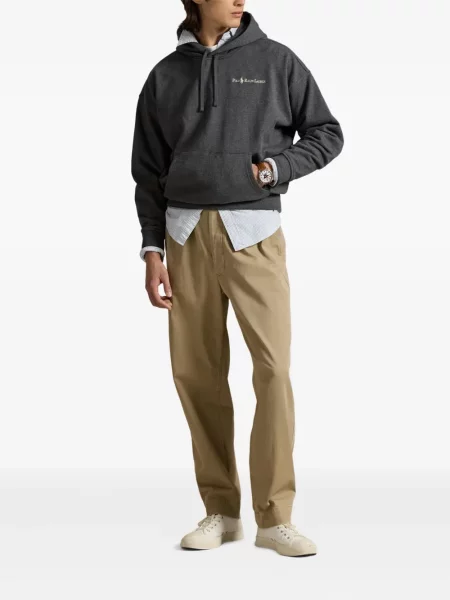 Briaunotas pusiau užtrauktukas zomšinės bokseriai Polo Ralph Lauren balta