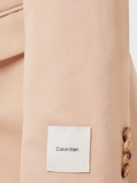 Лляний піджак Calvin Klein бежевий