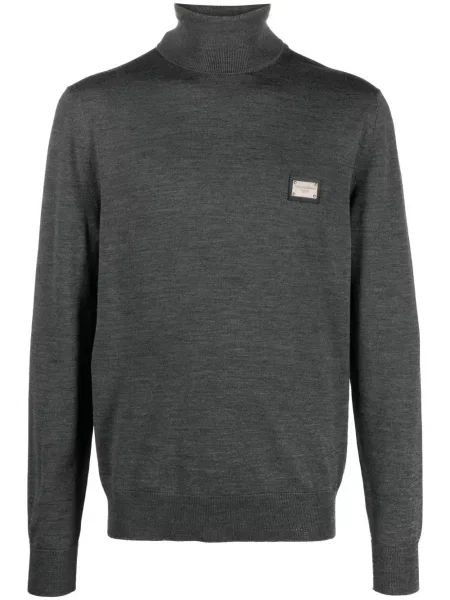 Vlněný svetr Dolce & Gabbana šedý