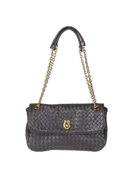 Torebka crossbody Bottega Veneta skórzana brązowa