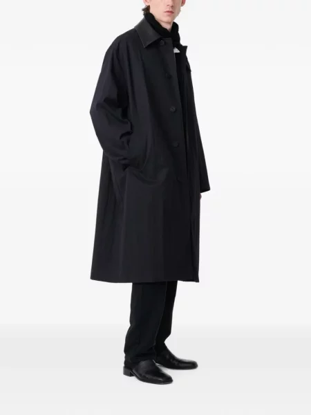 Gulerat trenci Studio Nicholson din piele negru