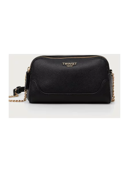 Twinset torebka crossbody z imitacji skóry czarna