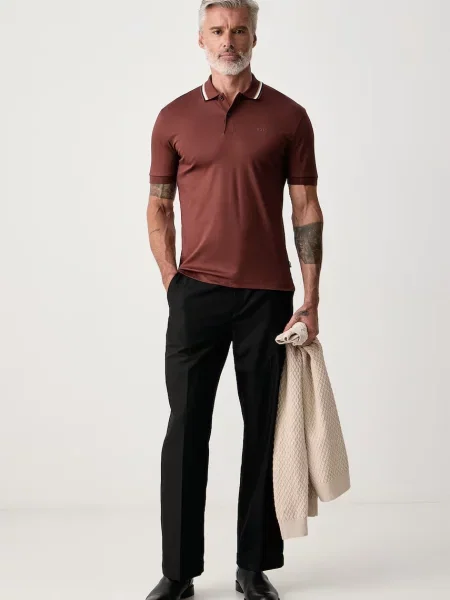 Tricou polo Boss maro