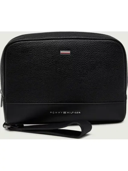 Geantă crossbody Tommy Hilfiger din piele negru