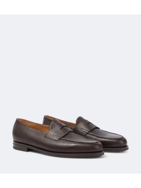 Pantofi loafer John Lobb din piele maro