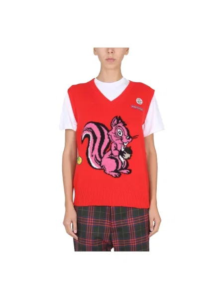 Sweter Cormio wełniany czerwony