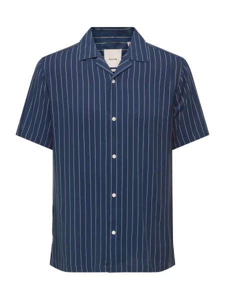 Only & Sons Košile ONSWADE marine modrá bílá