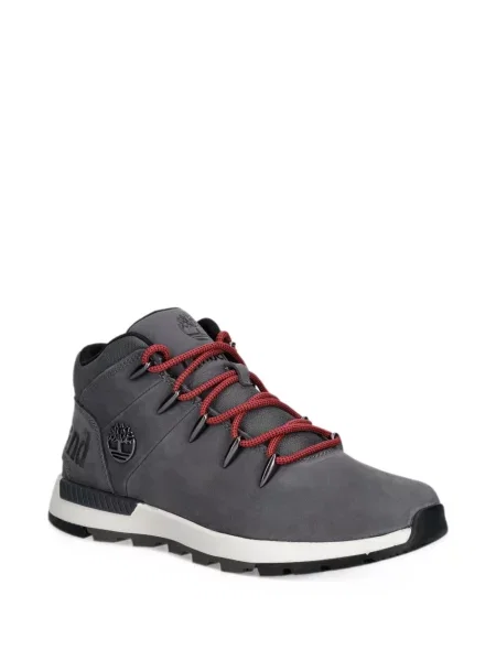 Botine Timberland cu șireturi din dantelă cu autograf gri