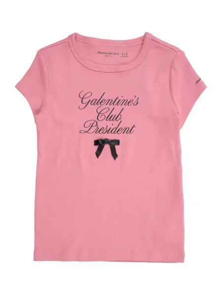 Abercrombie & Fitch Tričko Galentine's Club pitaya čierna