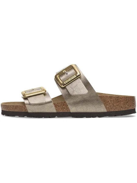 BIRKENSTOCK Šľapky Sydney tmavobéžová hnedá