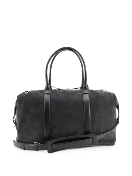 Geantă Tom Ford din piele de căprioară gri