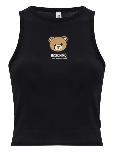 Ursuleț de pluș top Moschino din jerseu negru