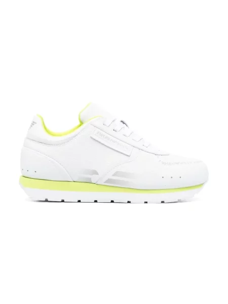 Sneakersy Emporio Armani skórzane zielone