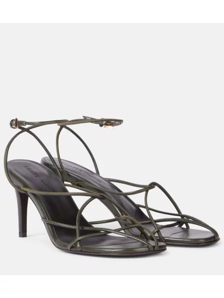 Sandale Khaite din piele verde