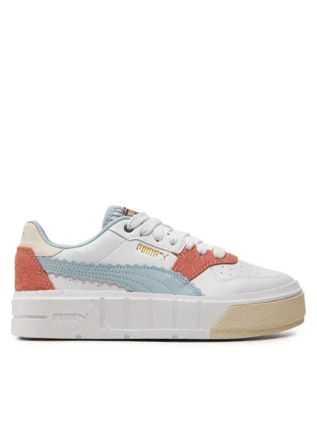 Детски кожени маратонки Puma Cali Court Offside бяло