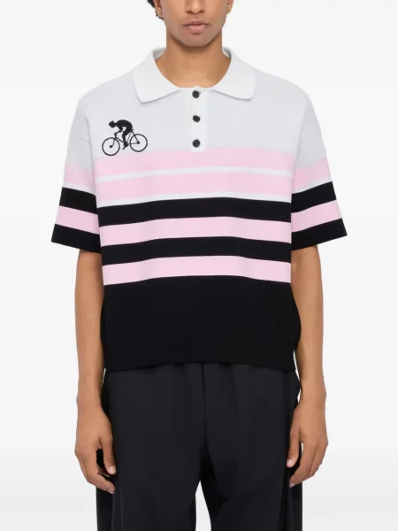 Polo Msgm cu dungi negru