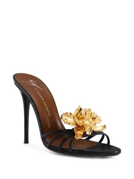 Sandale Giuseppe Zanotti cu model floral negru