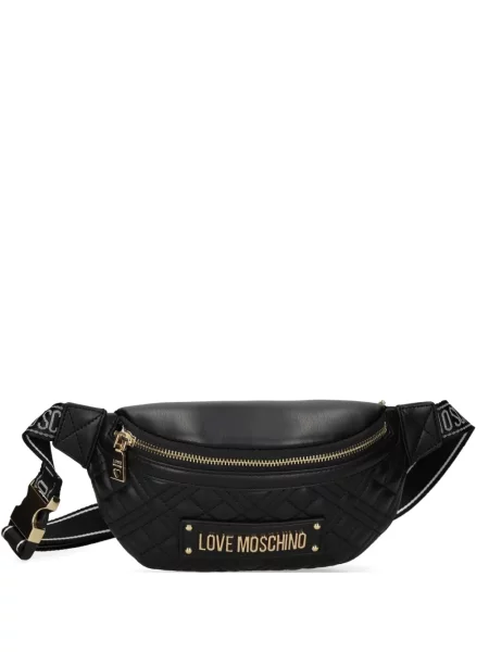 Prošívaný pásek Love Moschino černý