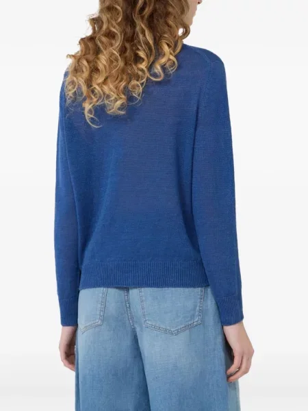 Плетен пътуване топ Weekend Max Mara синьо