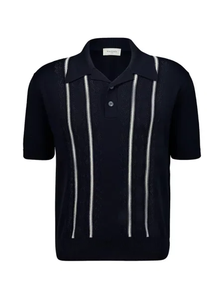 Tricou polo Piacenza Cashmere din cașmir albastru
