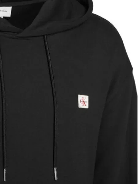 Mikina s kapucňou Calvin Klein s kapucňou čierna