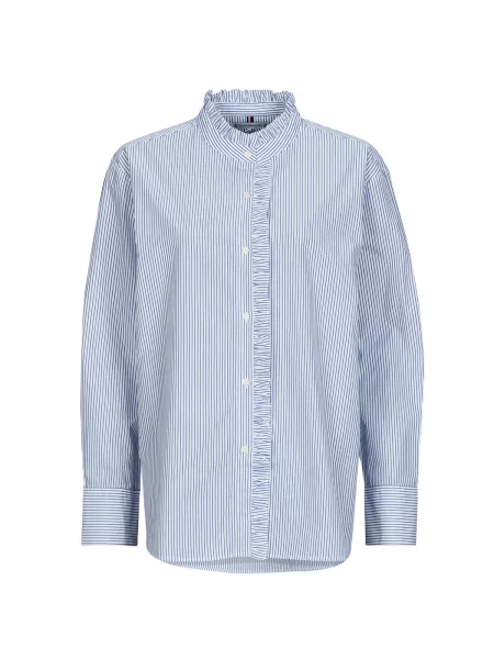 Bluza Tommy Hilfiger poplin modra