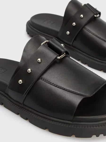 Кожаные шлепанцы Prpy черные