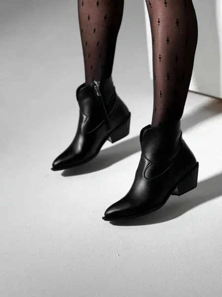 Шкіряні Чоботи чорний