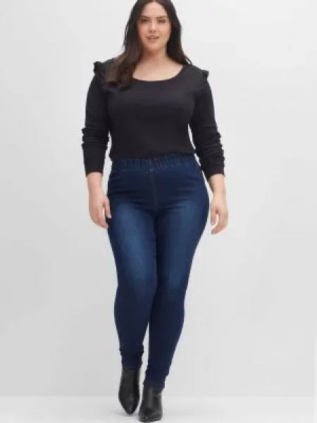 SHEEGO Jeans pajkice moder denim