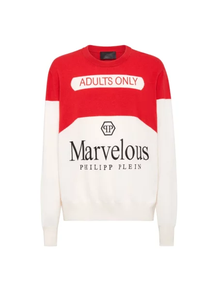Sweter Philipp Plein z kaszmiru z okrągłym dekoltem