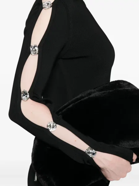 Rochie maxi David Koma lungă de costum negru