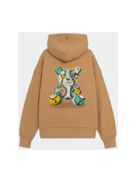 Bluza z kapturem Barrow z kapturem z nadrukiem beżowa