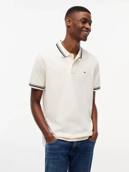 Tommy Jeans koszulka polo Mężczyźni S beżowy